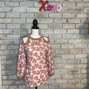 Hailey & Co Cold Shoulder Sweater